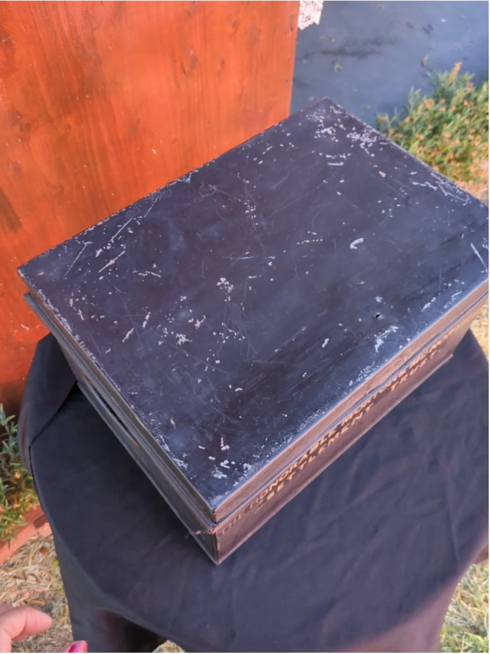 Antique Morton & Mrs. North's Settlement Trust Metal Box Late 19th Century